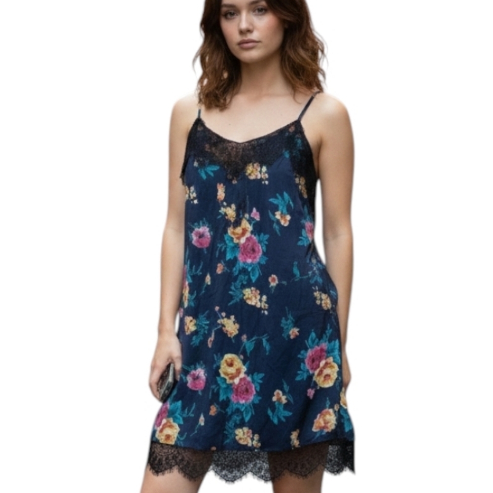 Pins And Needles Slip Dress Large Dark Romantic Coquette Y2K Dainty Indie Sleaze